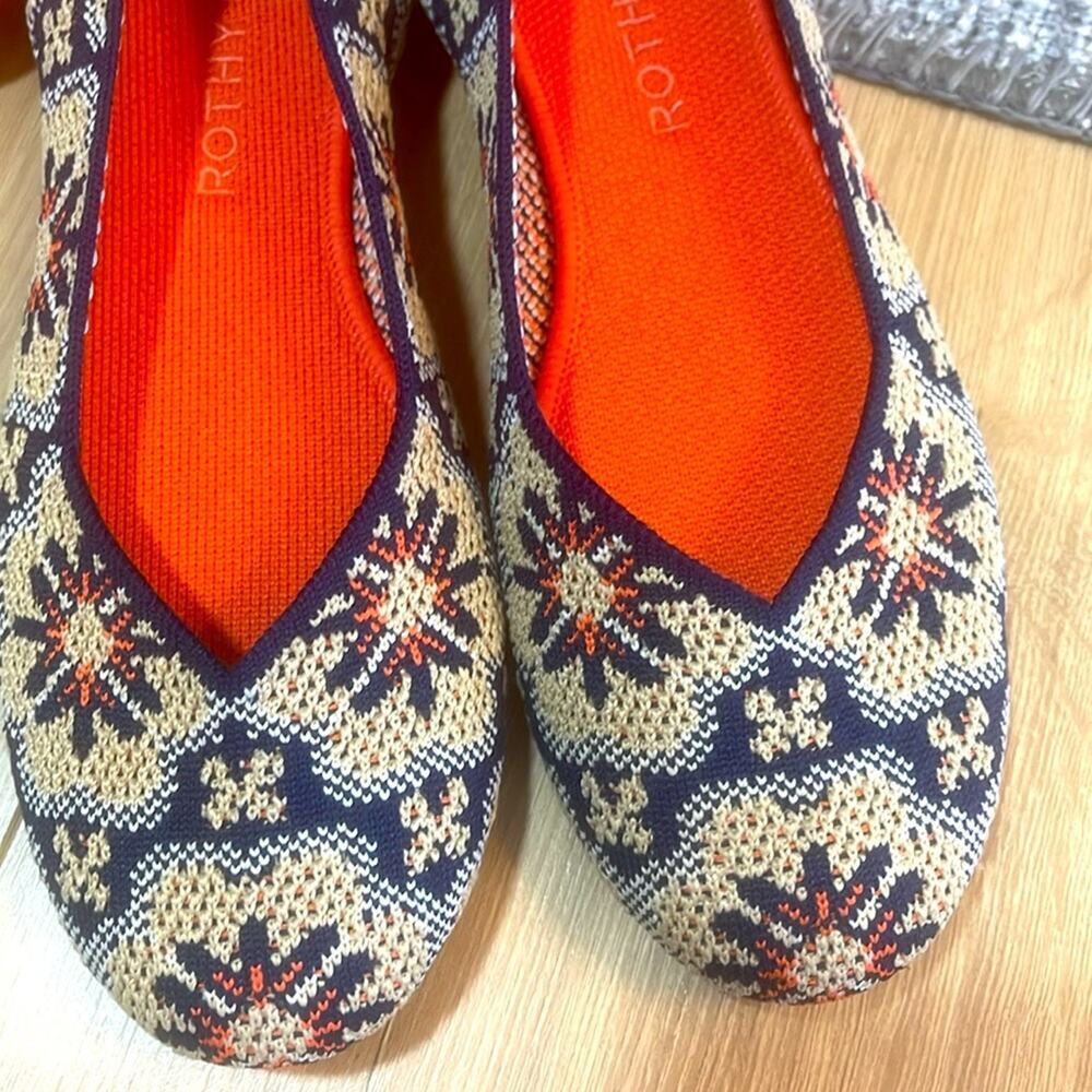 Rothy's sapphire burst retired round toe size 9.5 Women's flat Shoes - Picture 3 of 10